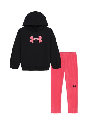 Under Armour Girls 4-6x Logo Graphic Velour Set