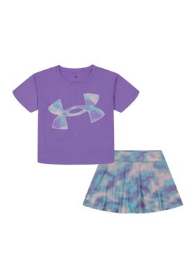 Under Armour® Girls 4-6x Short Sleeve Graphic T-Shirt and Skort Set