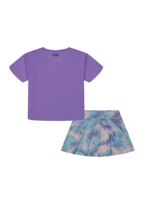 Under Armour® Girls 4-6x Short Sleeve Graphic T-Shirt and Skort Set