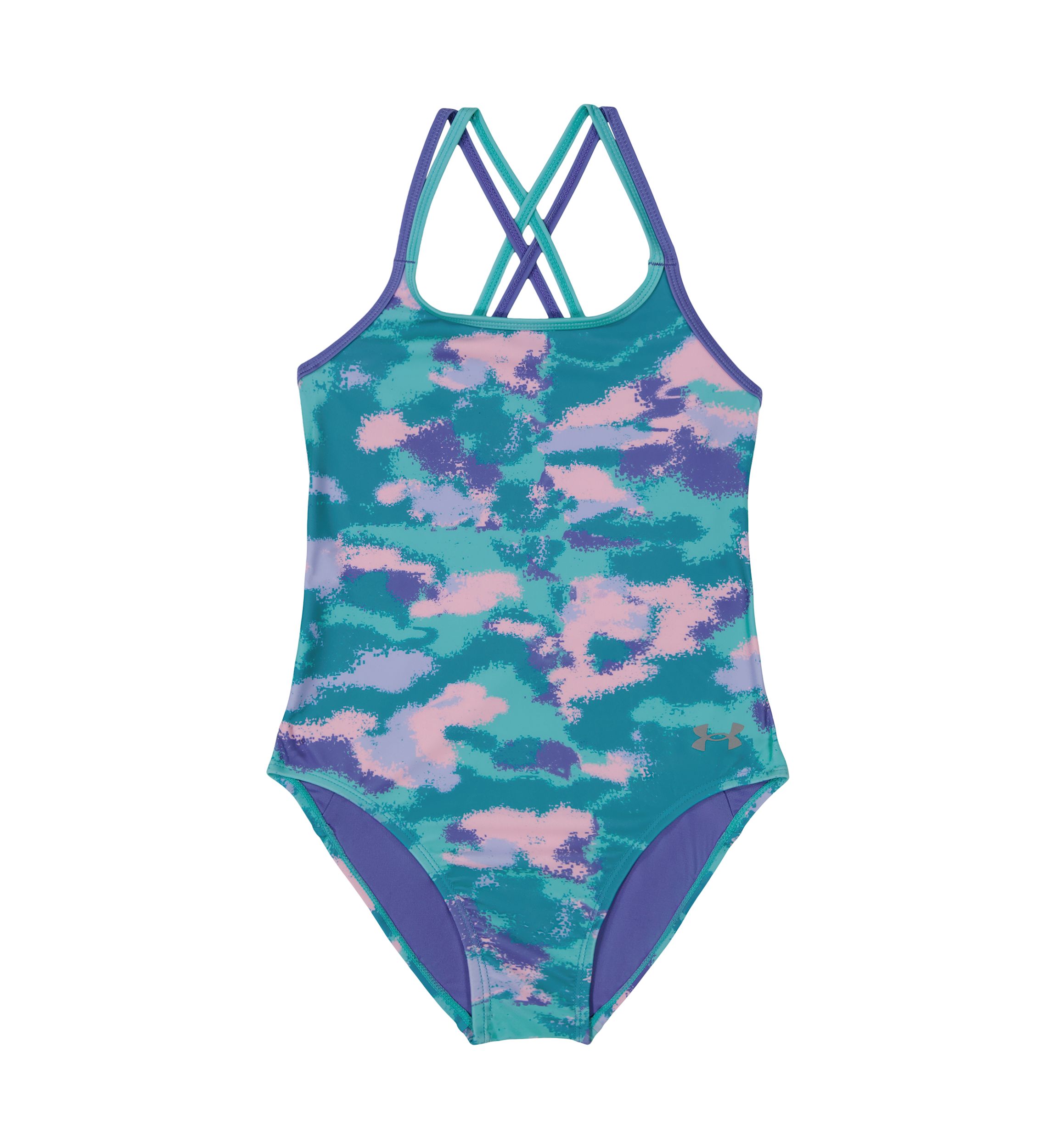 Girls 7-16 Dissolve Camo Printed Swimsuit