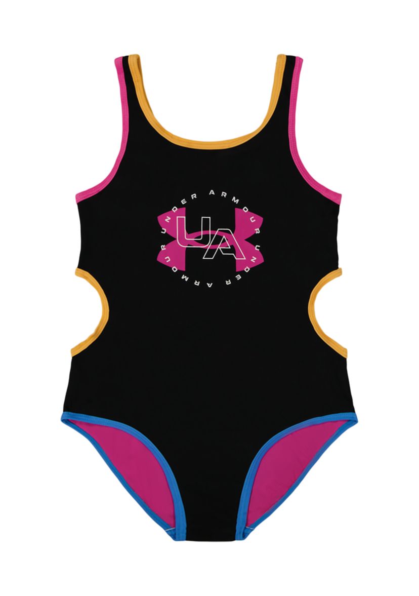 Girls 4-6x Color Blocked One Piece Swimsuit