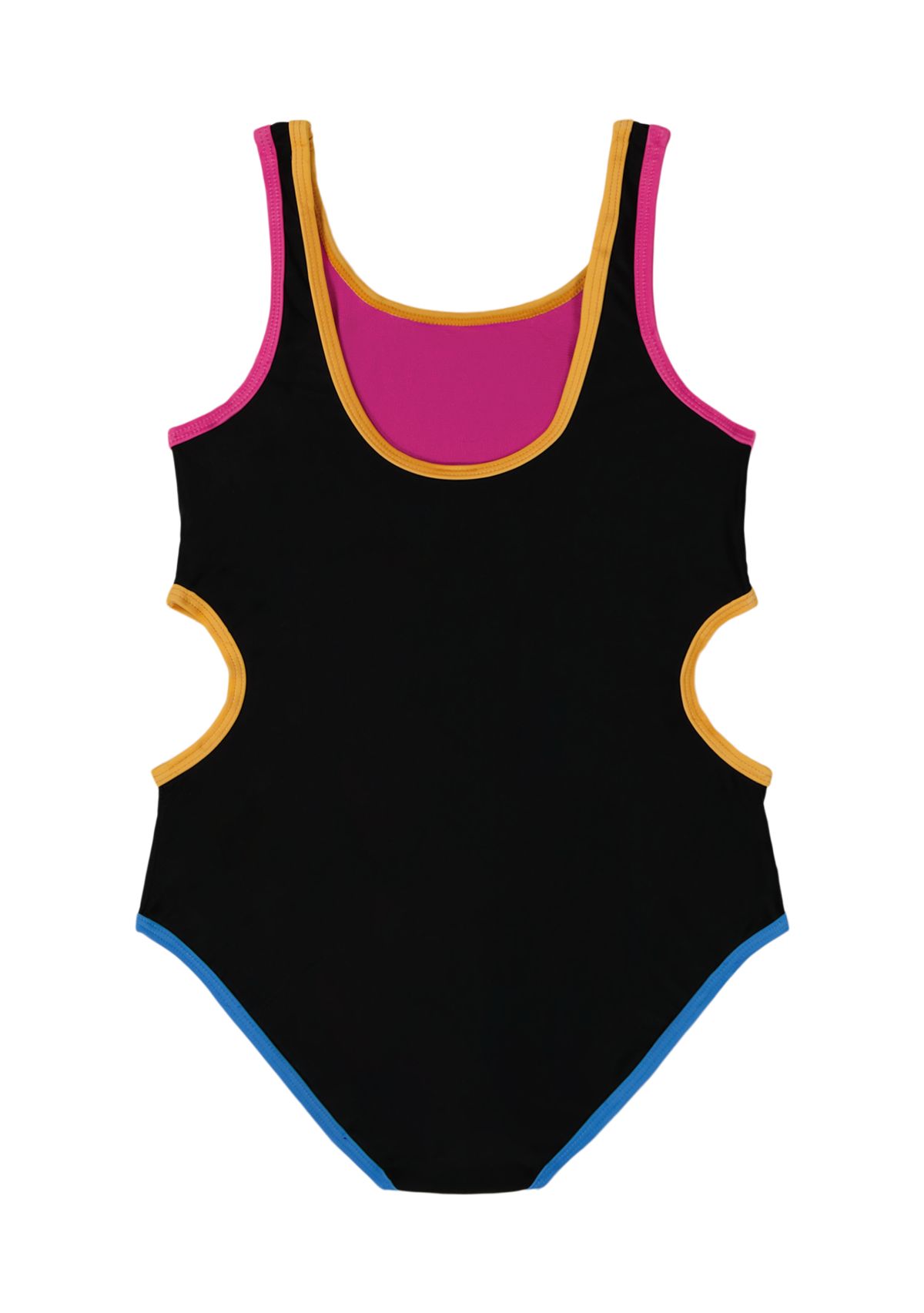 Girls 7-16 Blocked One Piece Swimsuit