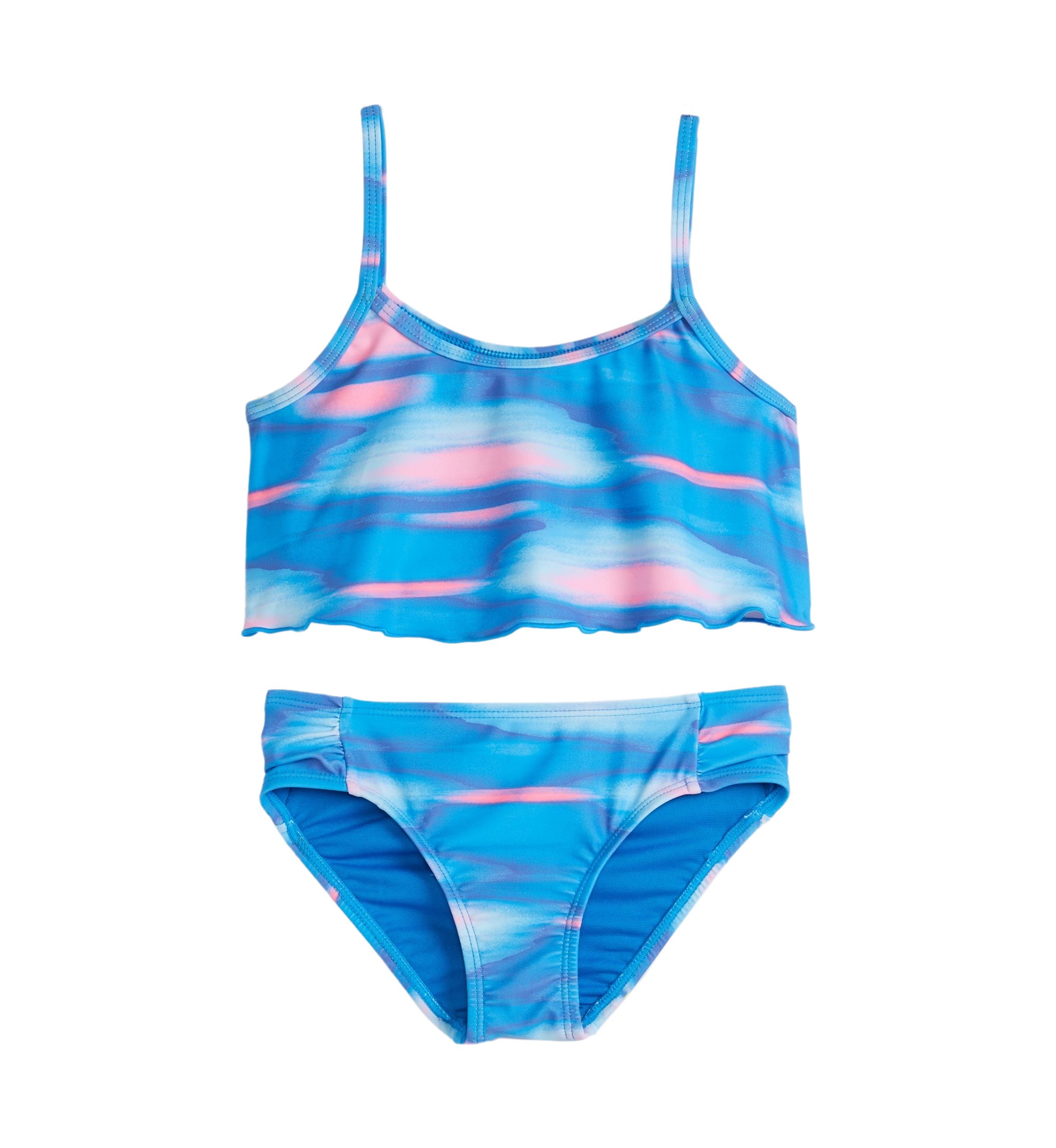 Girls 4-6x Surge Stripe Midkini Two Piece Swimsuit