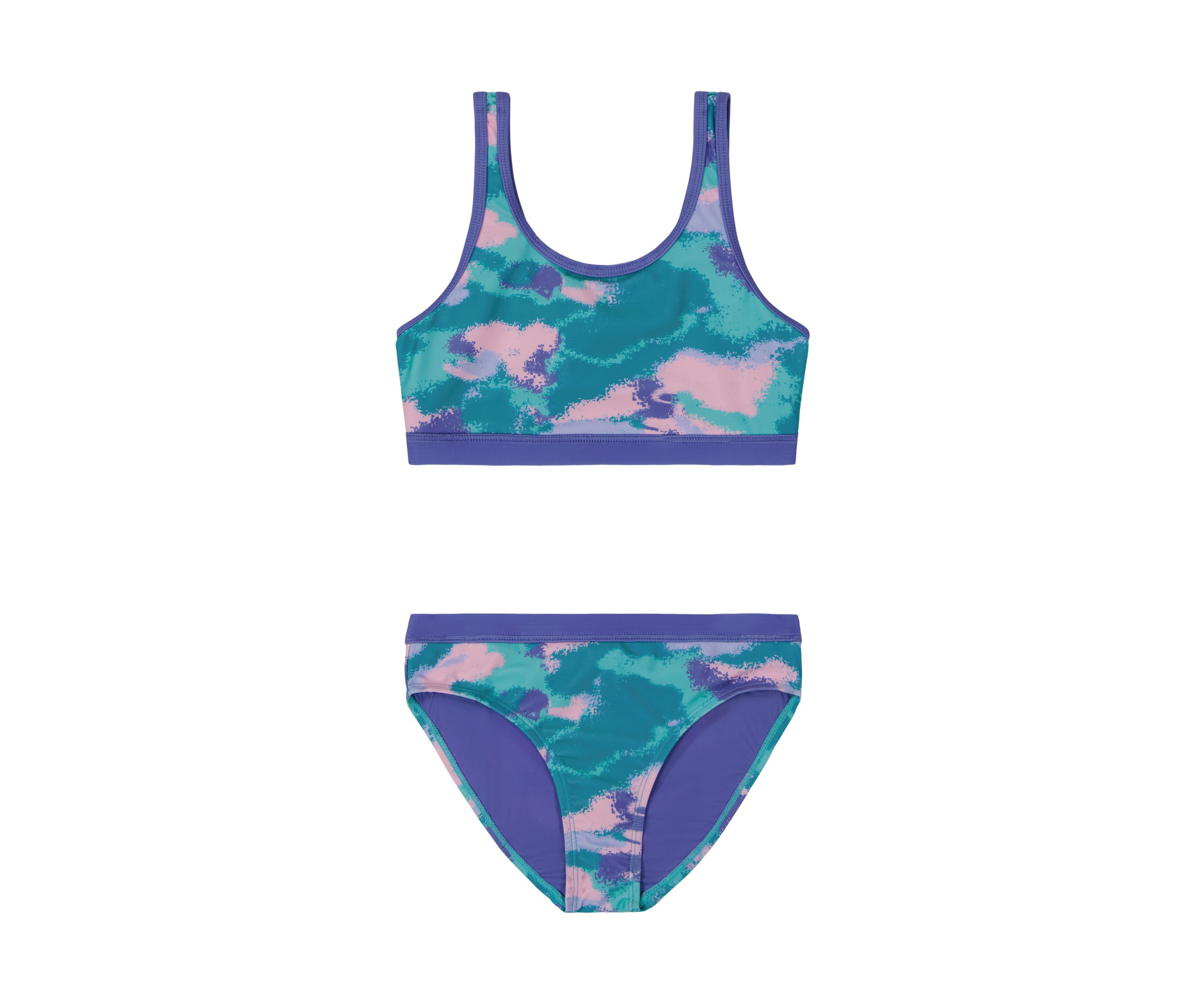 Girls 4-6x Dissolve Camo Printed Two Piece Swimsuit