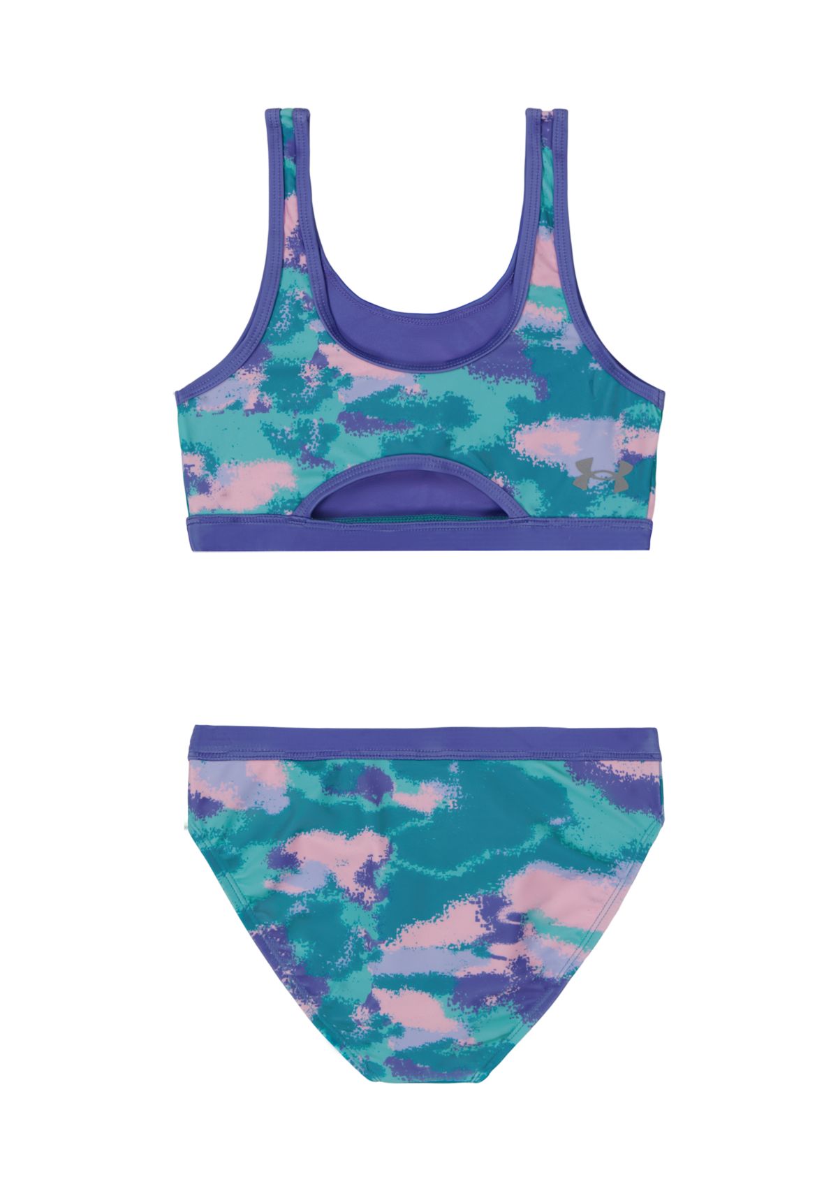 Girls 4-6x Dissolve Camo Printed Two Piece Swimsuit