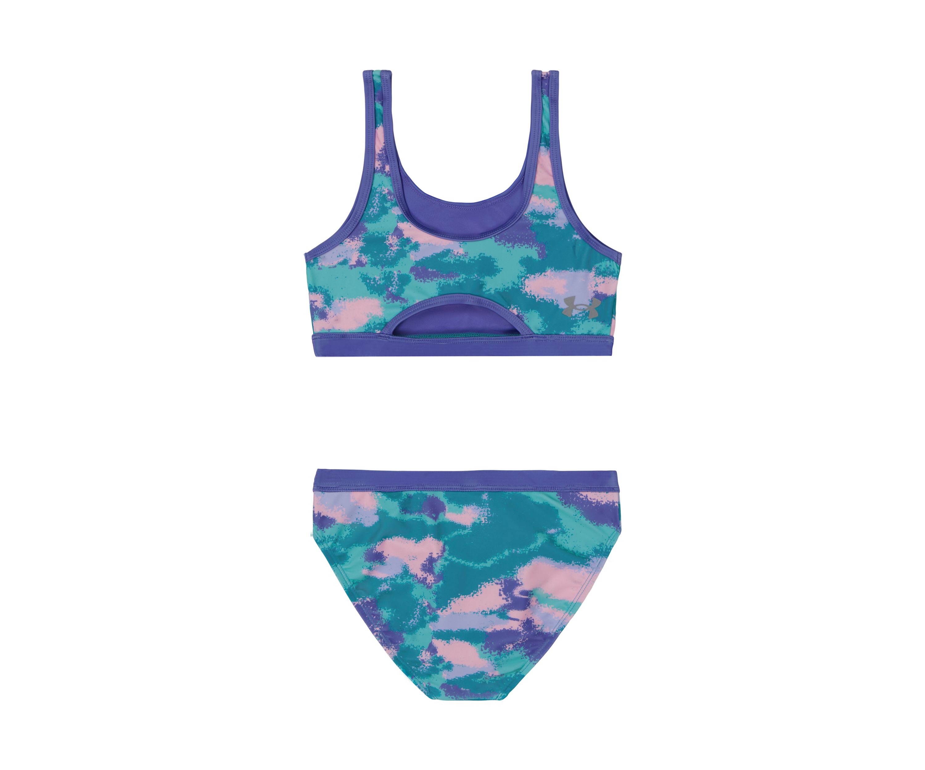 Girls 4-6x Dissolve Camo Printed Two Piece Swimsuit