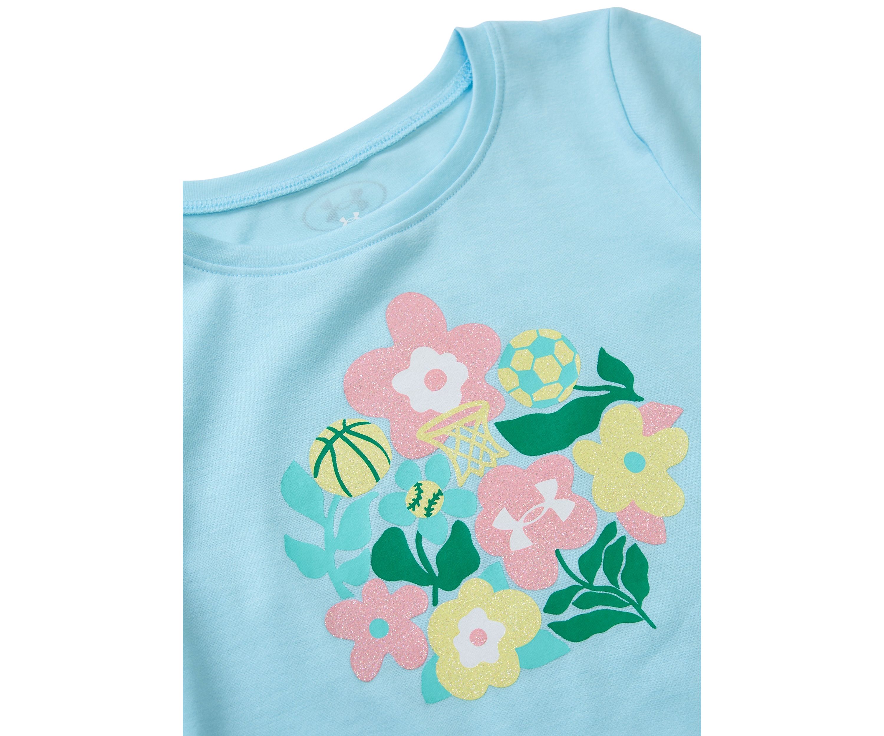 Girls 4-6x Ditsy Flower Party Graphic T-Shirt and Printed Shorts Set