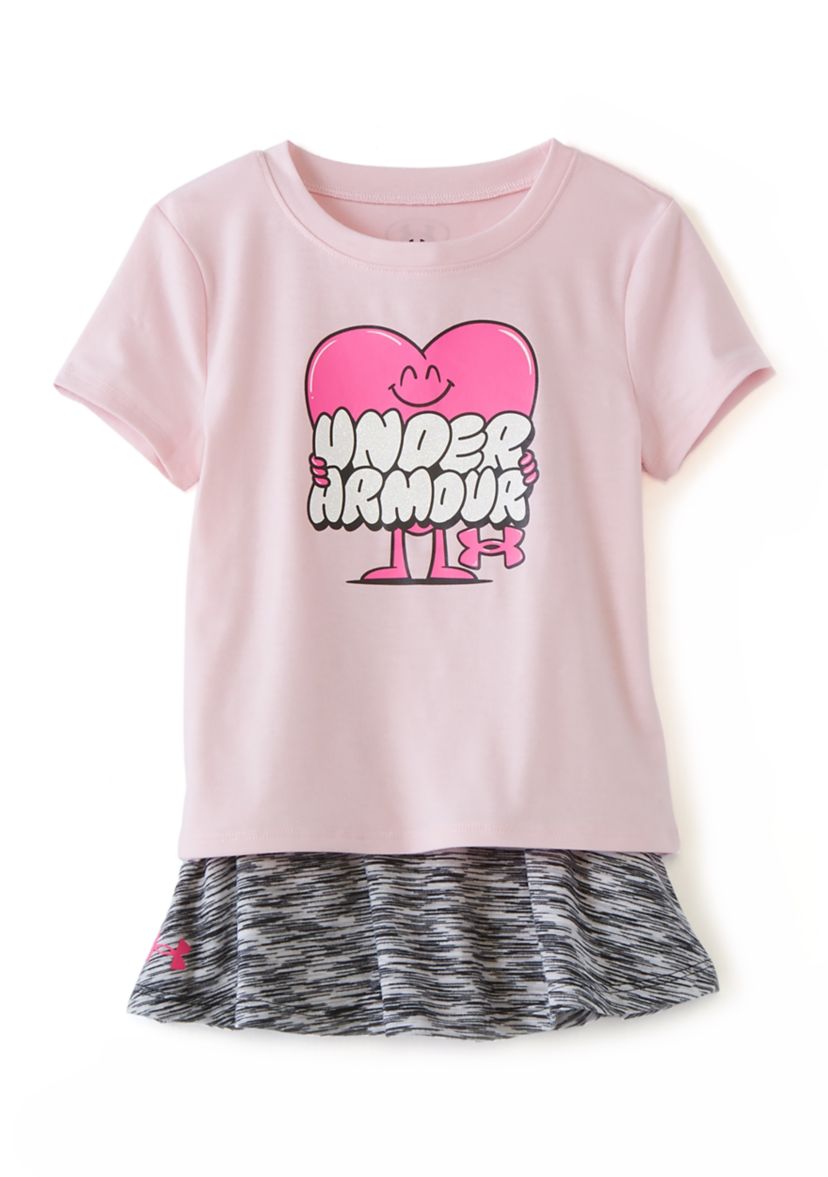 Girls 4-6x Heart Graphic Skort Set 
