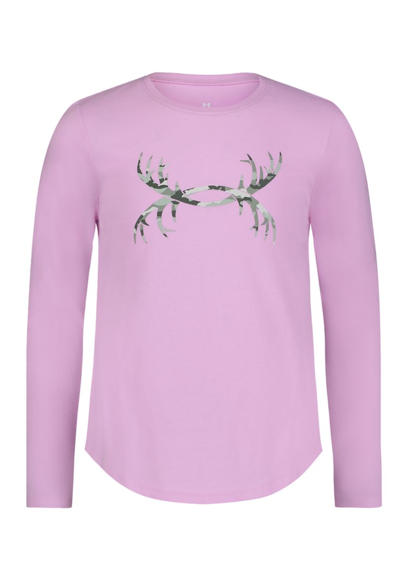 Girls 4-6x Antler Logo Long Sleeve T-Shirt