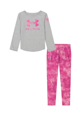 NWT Under deals Armour leggings & tee set girls youth Small