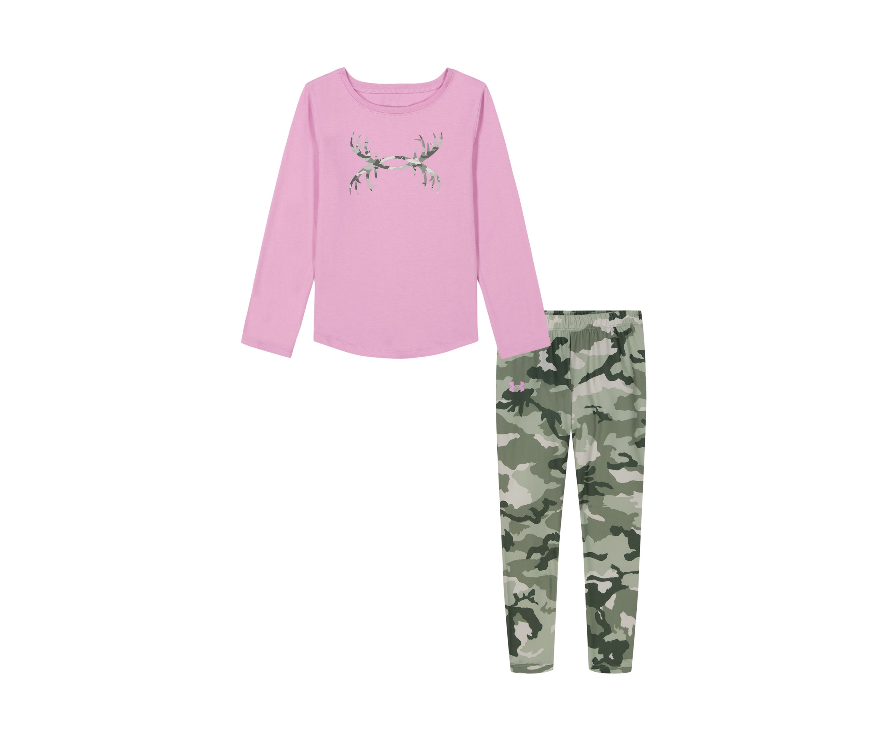Girls 4-6x Antler Logo Graphic T-Shirt and Camo Printed Leggings