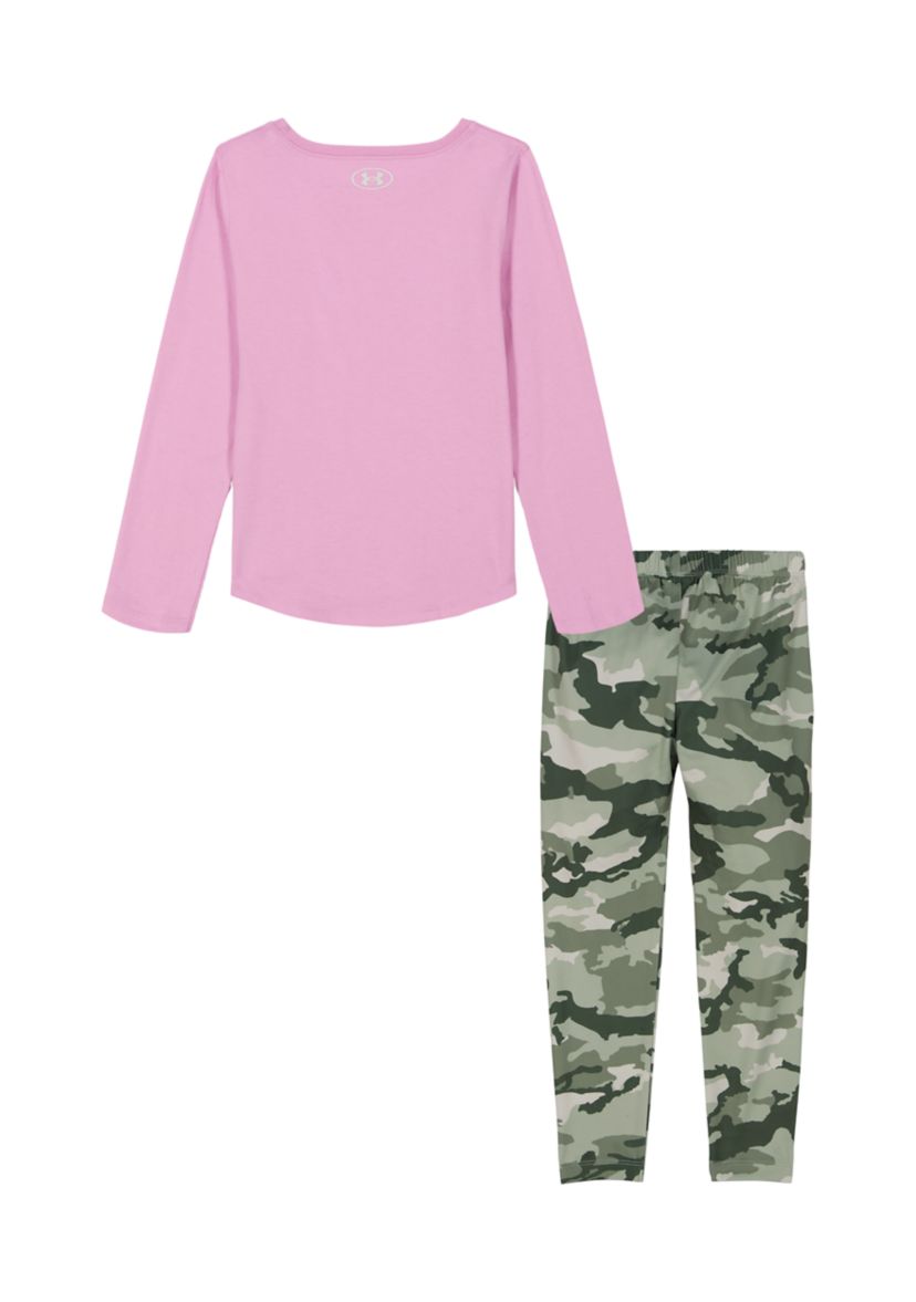 Girls 4-6x Antler Logo Graphic T-Shirt and Camo Printed Leggings
