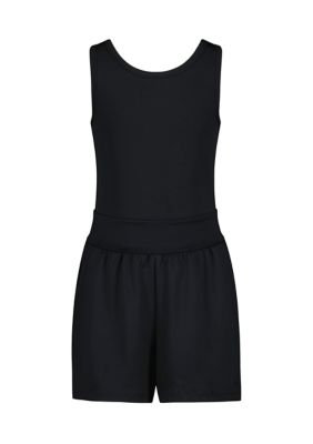 Under Armour Girls 7-16 Romper, Black, XL