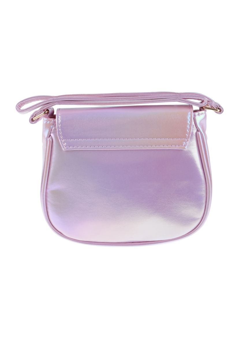 Iridescent Bag with Heart Closure
