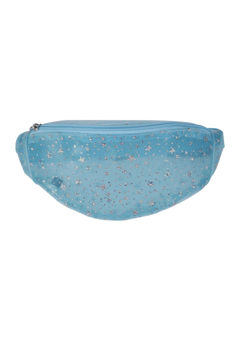 Girls Holographic Star Printed Glitter Belt Beg