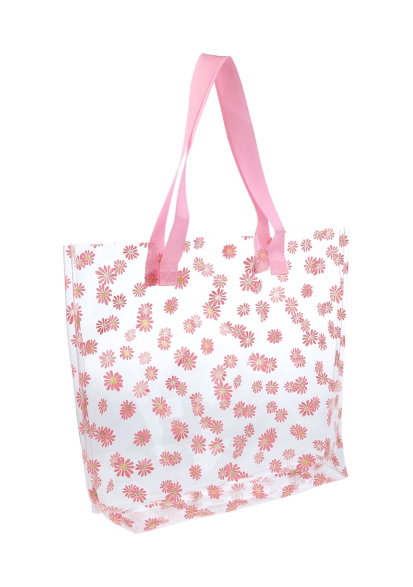 Girls Daisy Jelly Tote Bag with Hair Ties