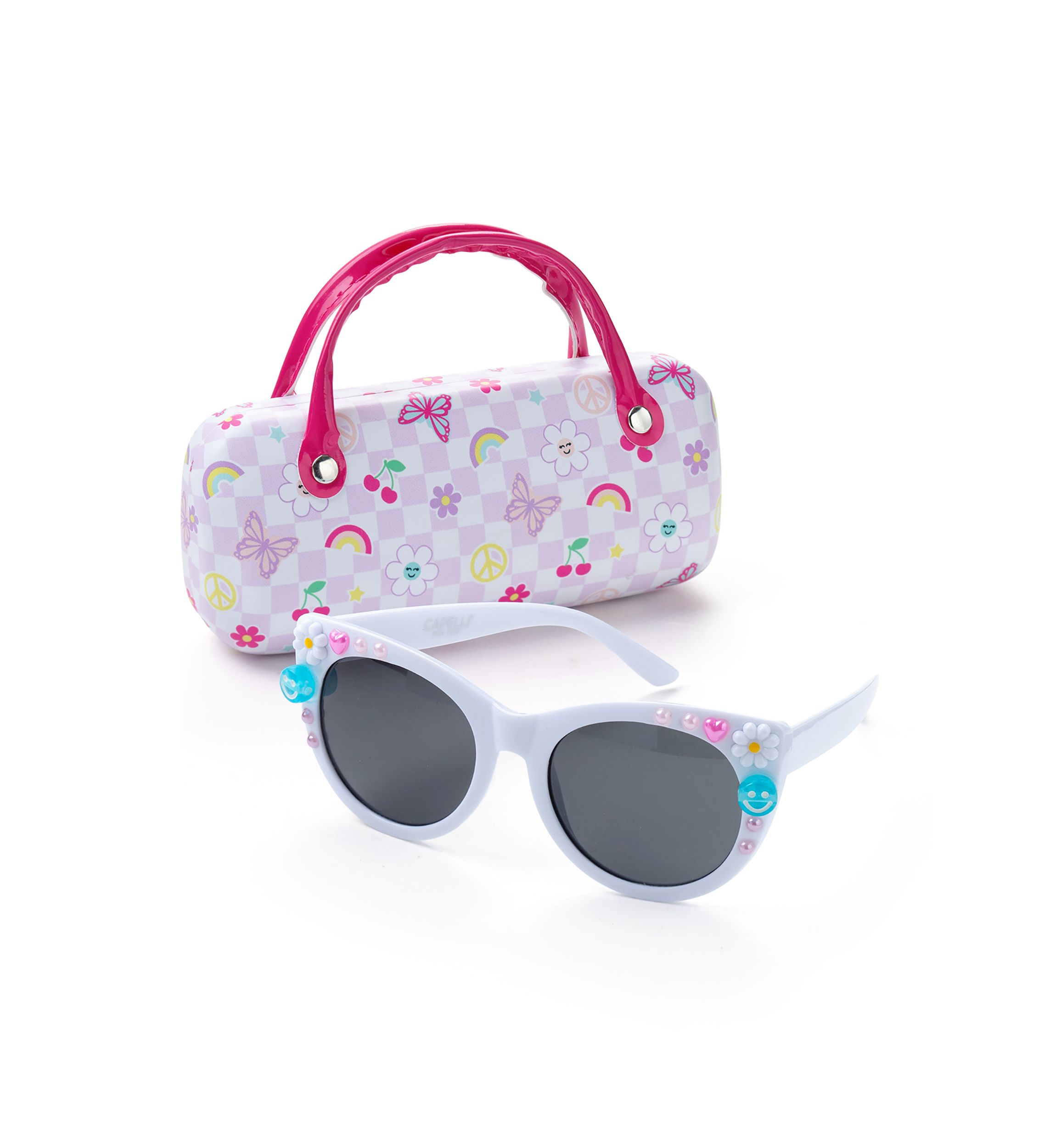 Sunglasses with Check Printed Case