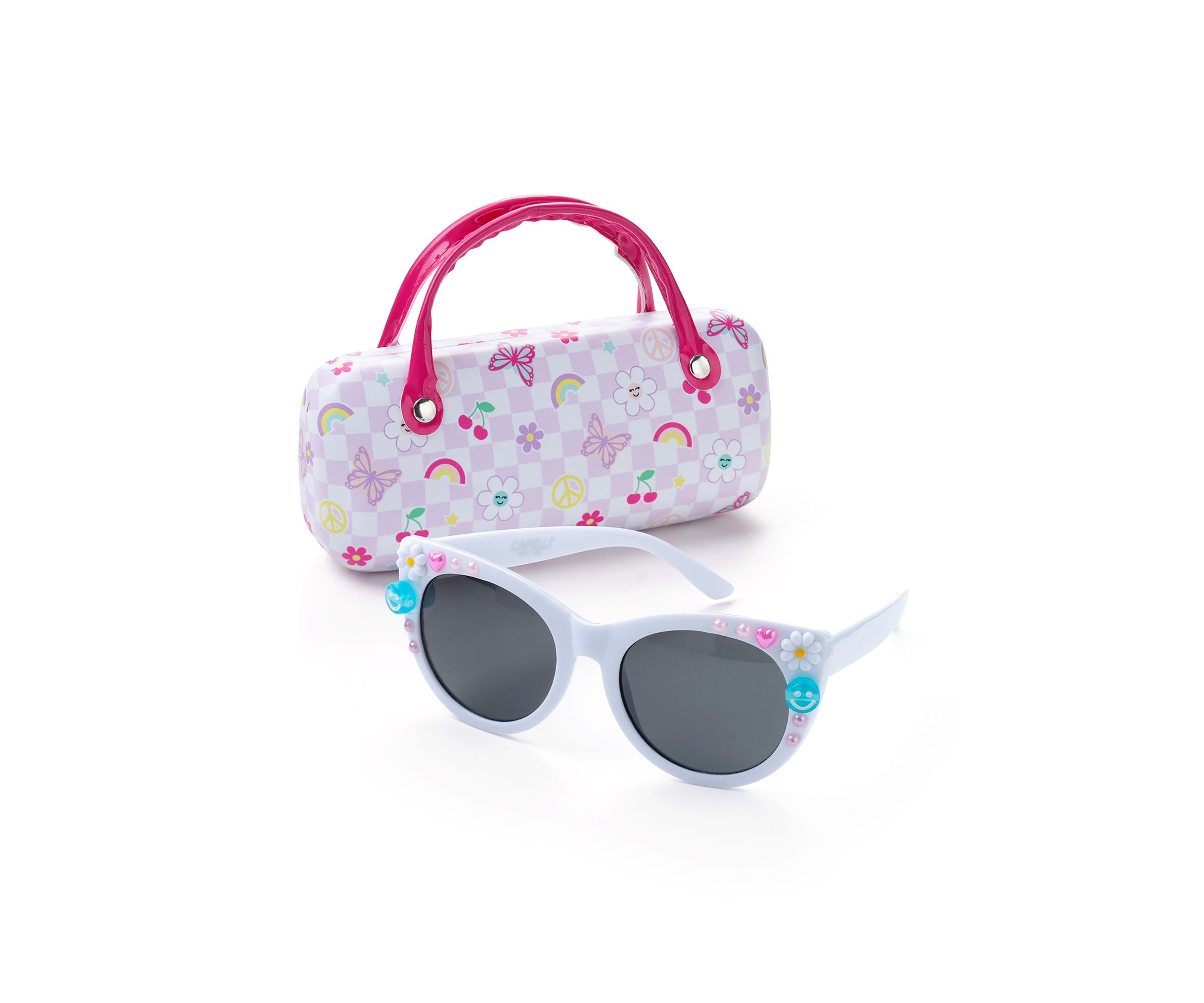 Sunglasses with Check Printed Case