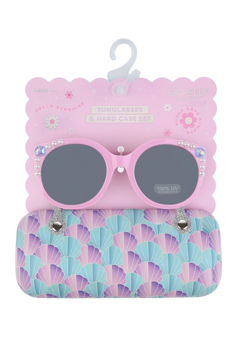 Mixed Shells Sunglasses and Case Set