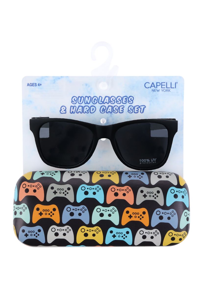 Boys Sunglasses with Colorful Controller Printed Case