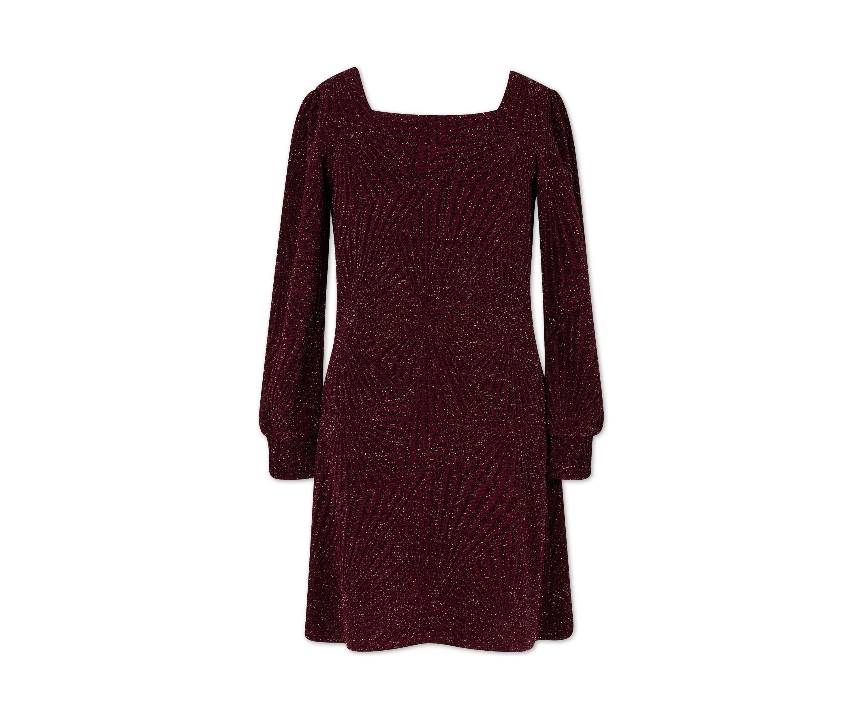 Girls 7-16 Glitter Printed Dress