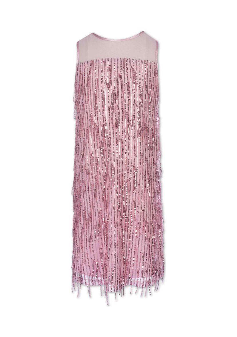 Girls 7-16 Allover Sequin Fringe Dress