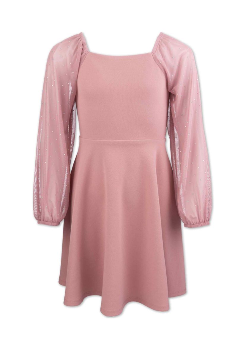 Girls 7-16 Illusion Skater Dress