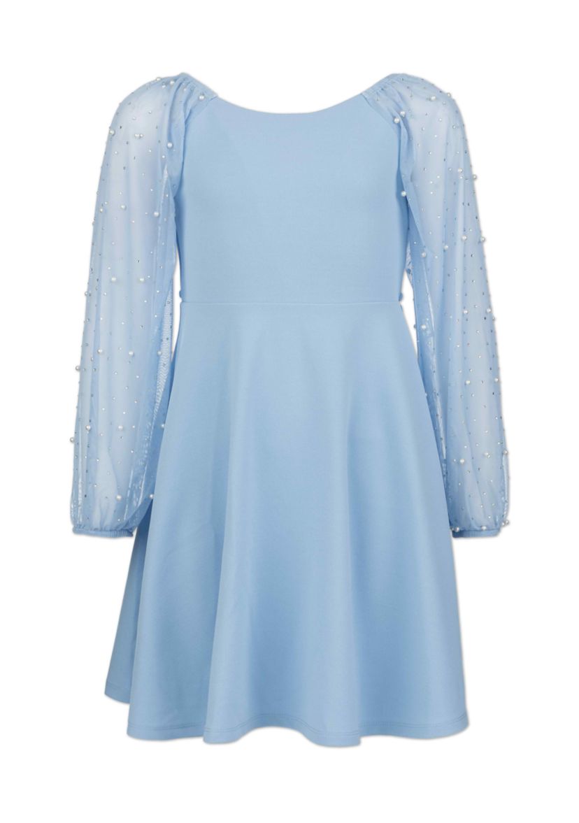Speechless Girls 7-16 Peri Pearl Illusion Sleeve Dress | Belk