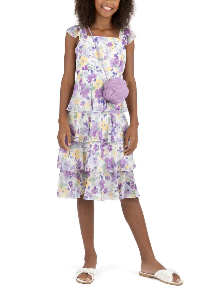 Speechless Girls 7-16 Floral Tiered Dress | Belk