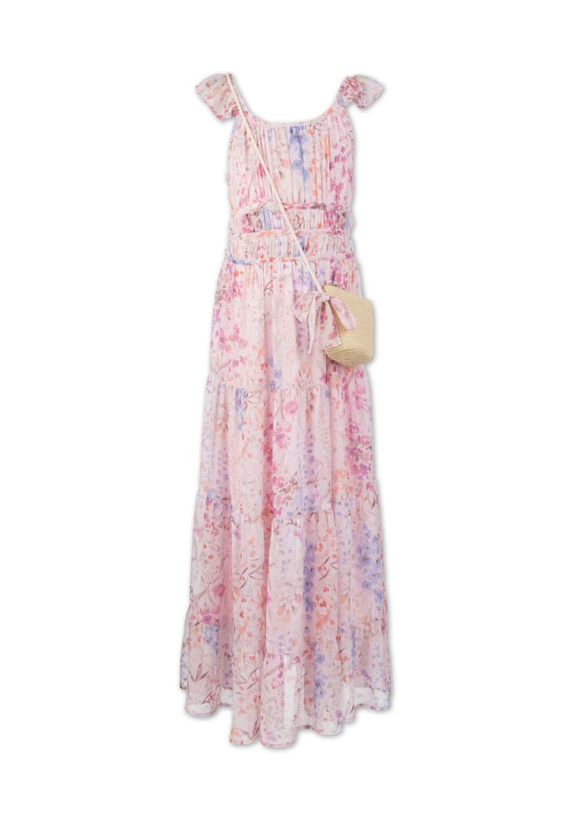 chinese dress ladies Girls Soft Cotton Jersey Short Sleeve Hi-Lo Maxi Dress main image 1