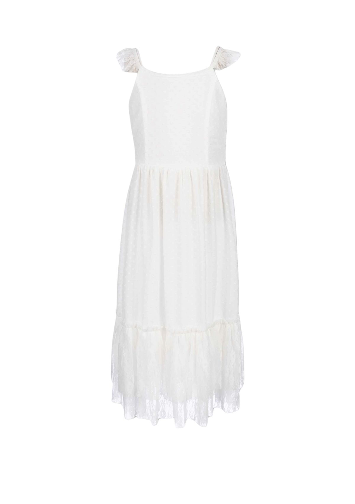 Girls 7-16 Lace Flutter Sleeve Midi Dress