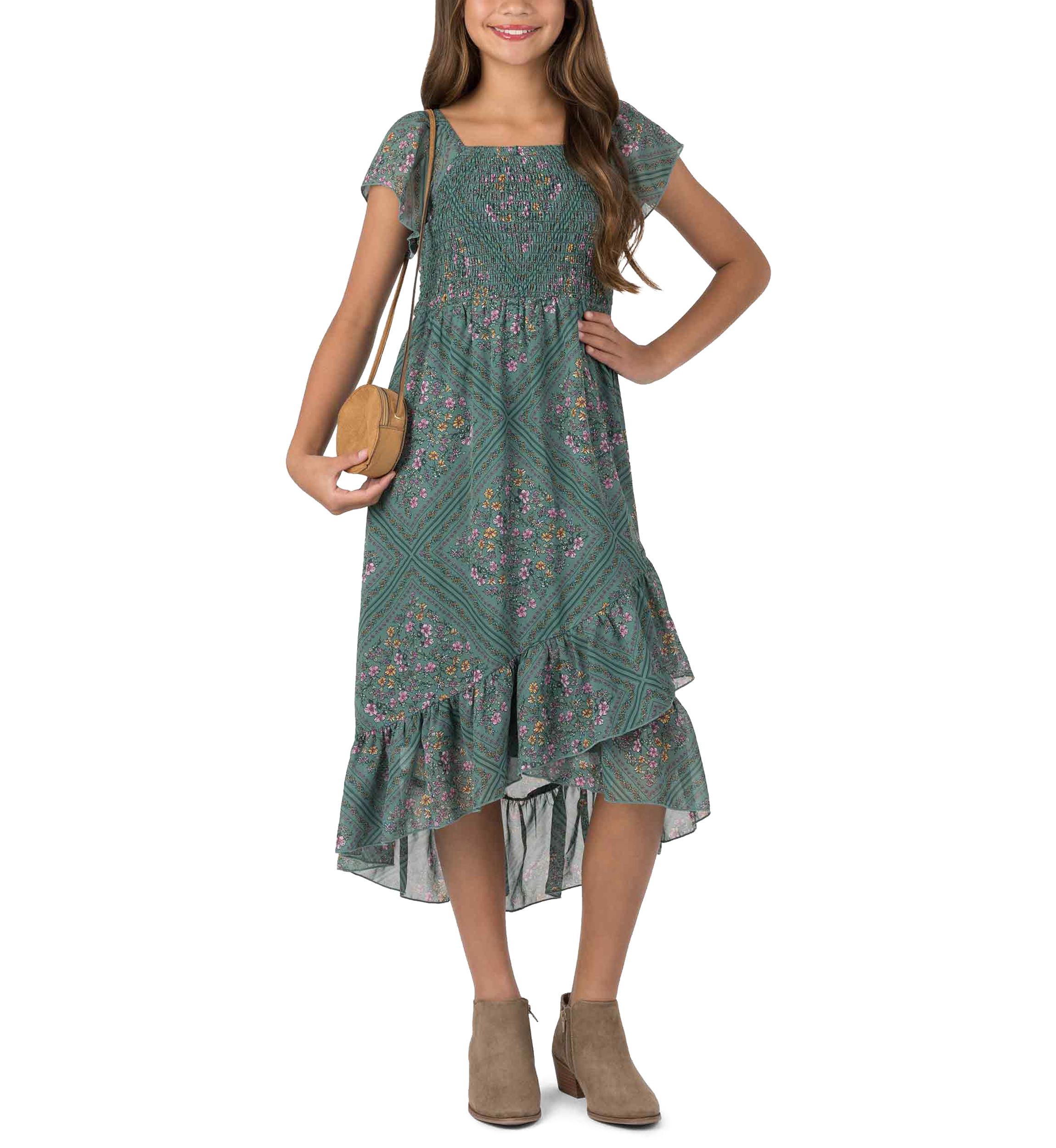 midi chocolate brown party dresses Modal Peekaboo Long-Sleeve Dress in - XXL 4% Elastane dress with shorts underneath Overcoat Length in Inches:44 Midi/Tea-Length