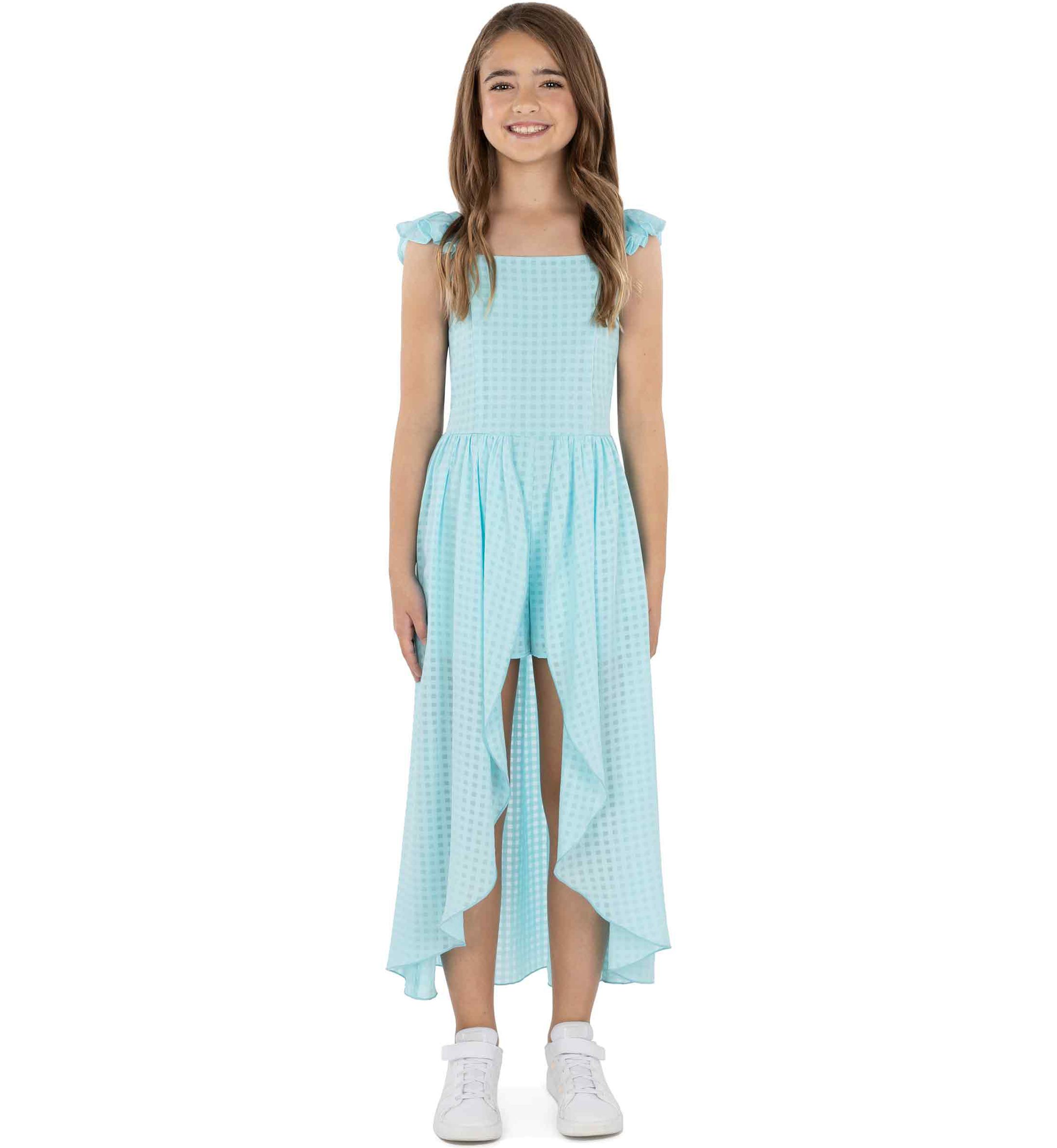 Girls 7-16 Windowpane Walkthrough Dress