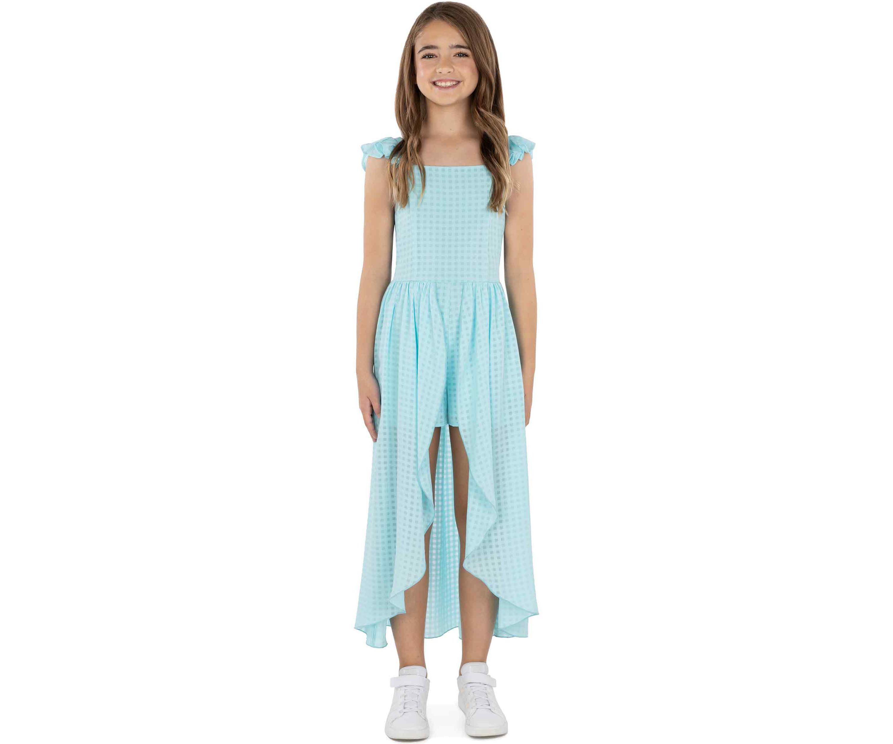 Girls 7-16 Windowpane Walkthrough Dress