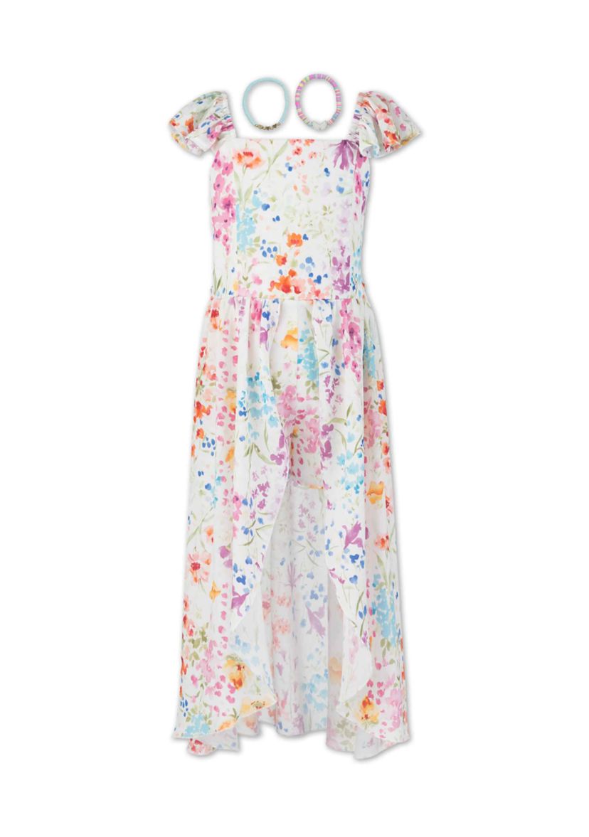 speechless dresses Girls' Sleeveless Maxi High Low Maxi Party Dress, Blue/Ivory, 7: Clothing, Shoes & Jewelry giving her a chic Speechless Dress Medium Black Glitter