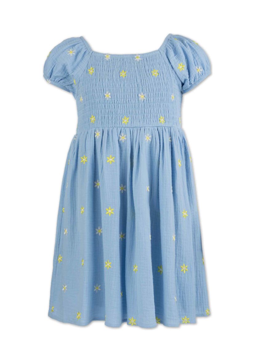Girls 7-16 Daisy Smocked Babydoll Dress