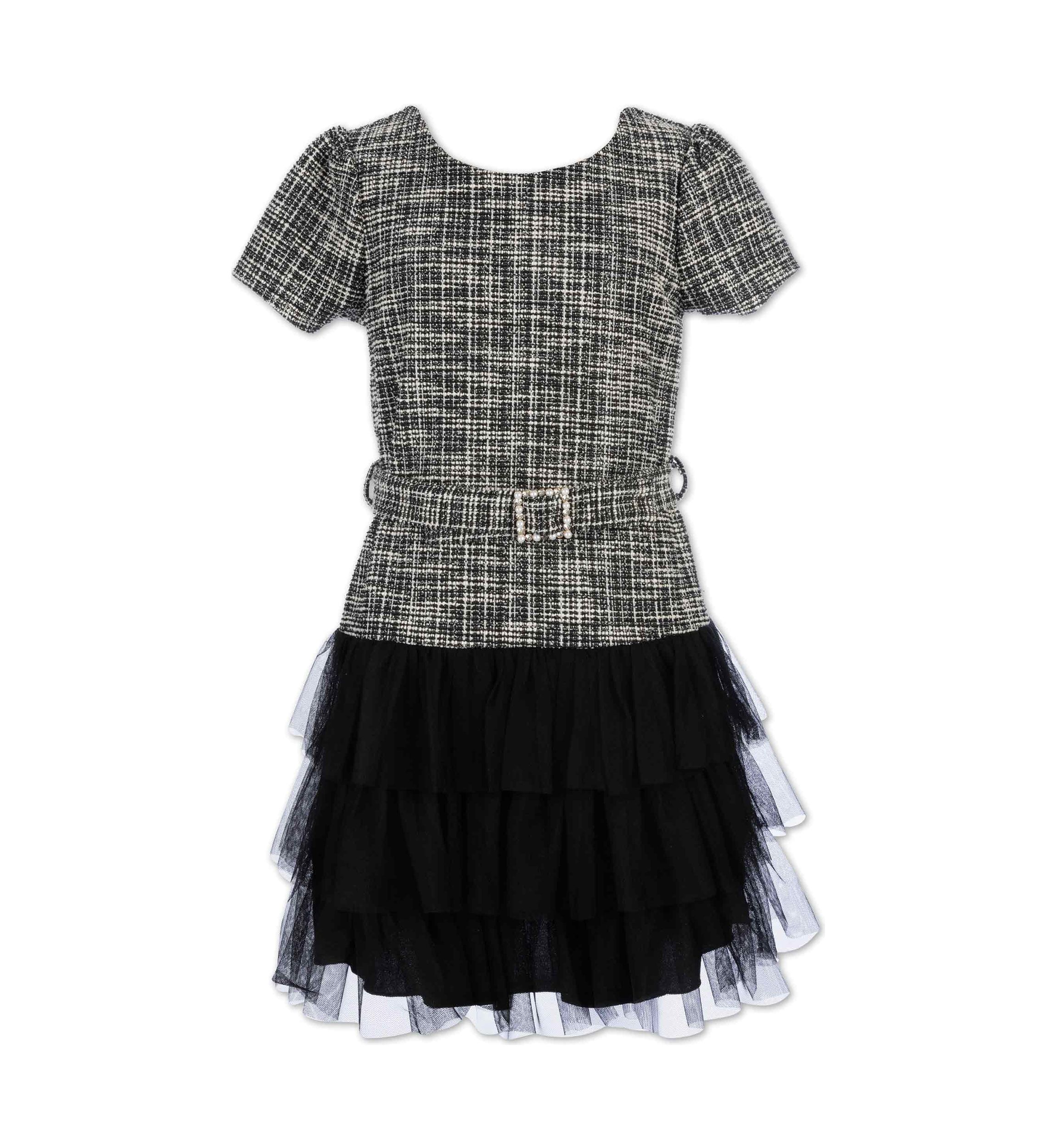 Girls 7-16 Ruffle Hem Printed Dress