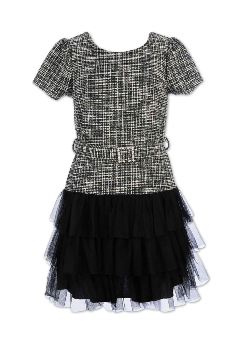 Girls 7-16 Ruffle Hem Printed Dress