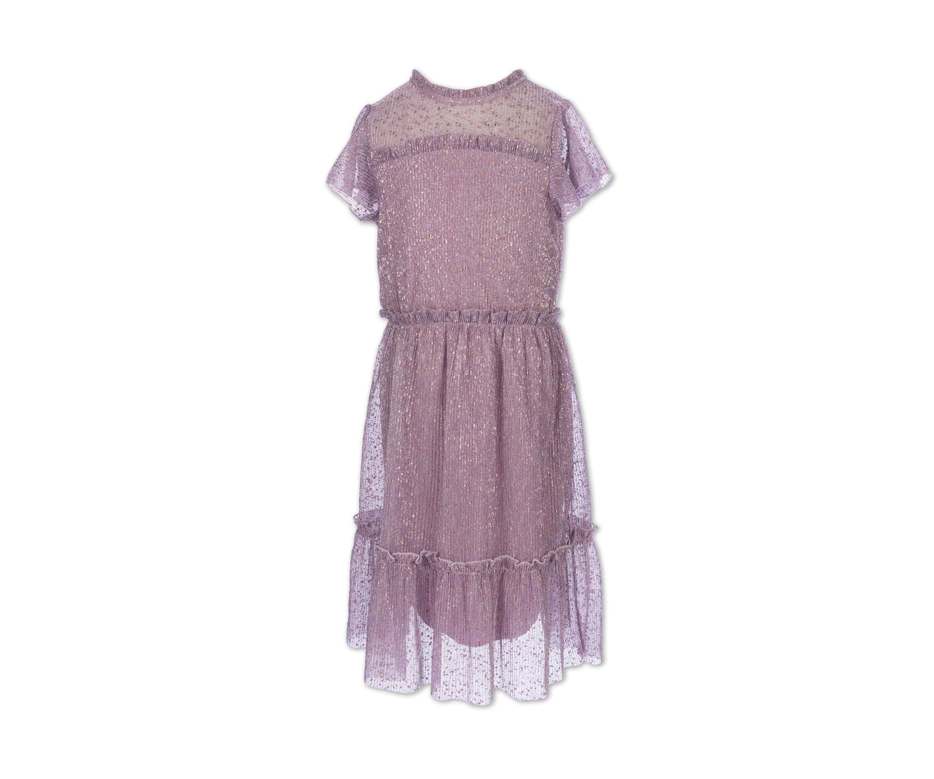 Girls 7-16 Mesh Overlay Dress