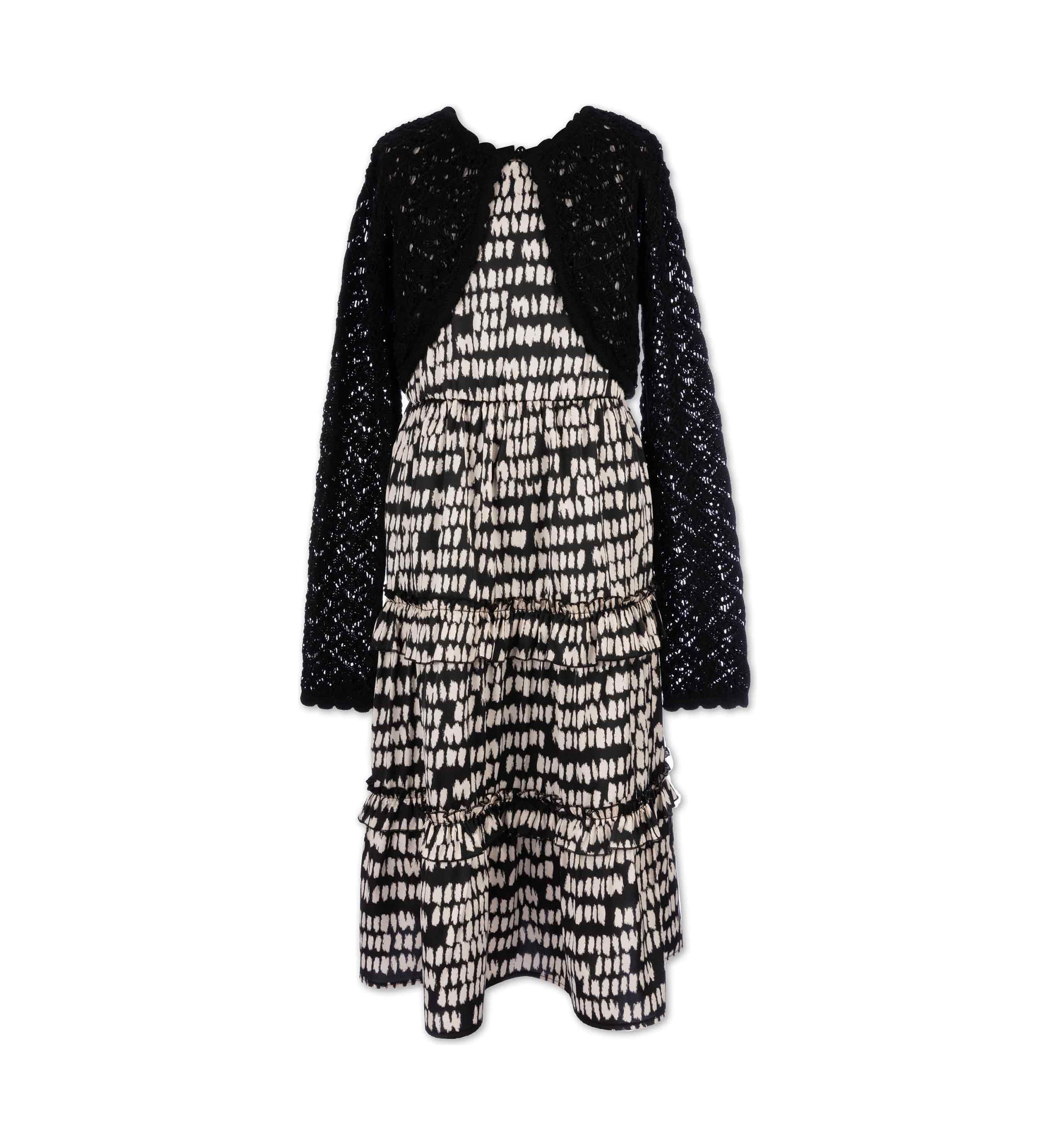 Girls 7-16 Bouclé Printed Dress Set