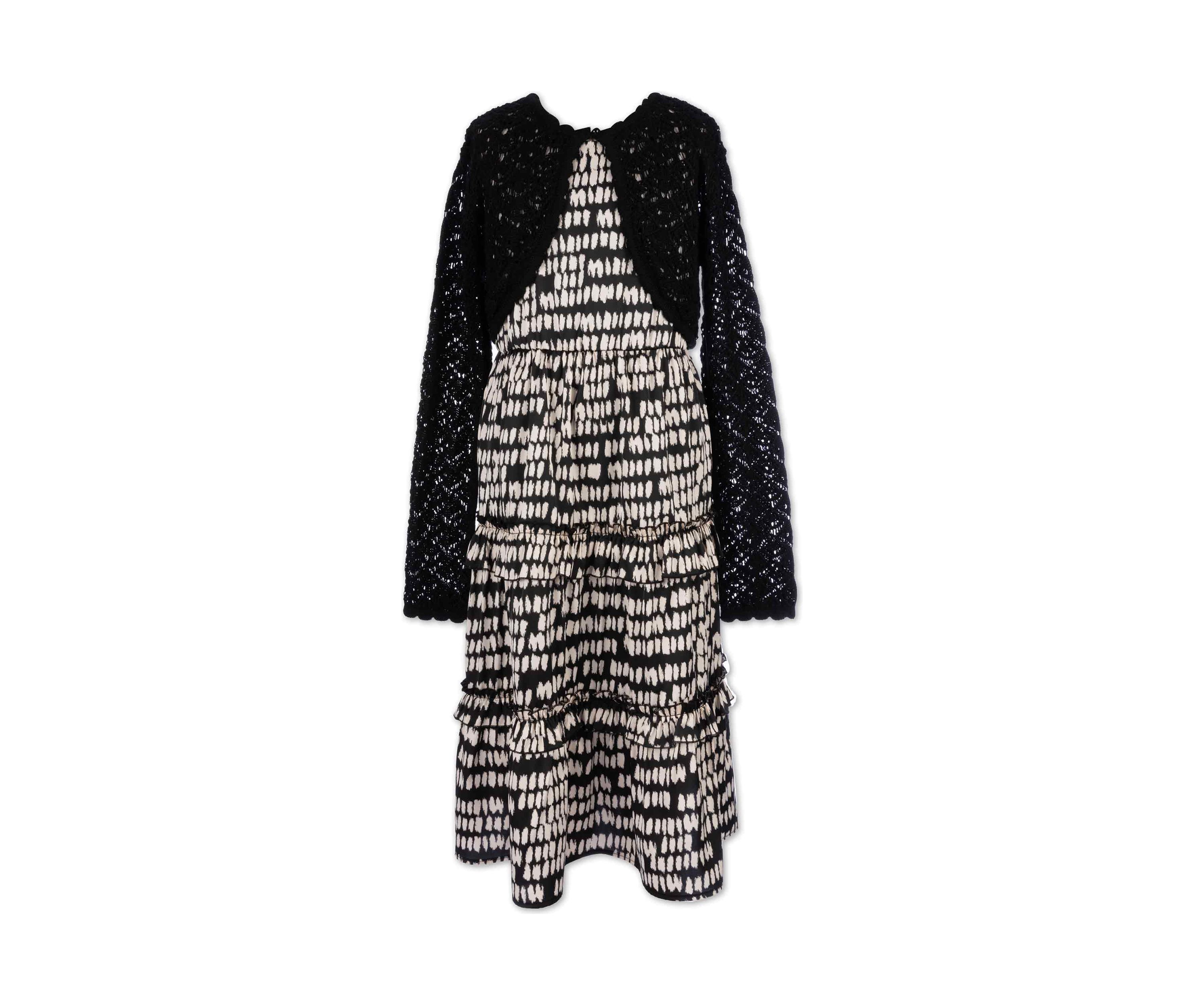 Girls 7-16 Bouclé Printed Dress Set