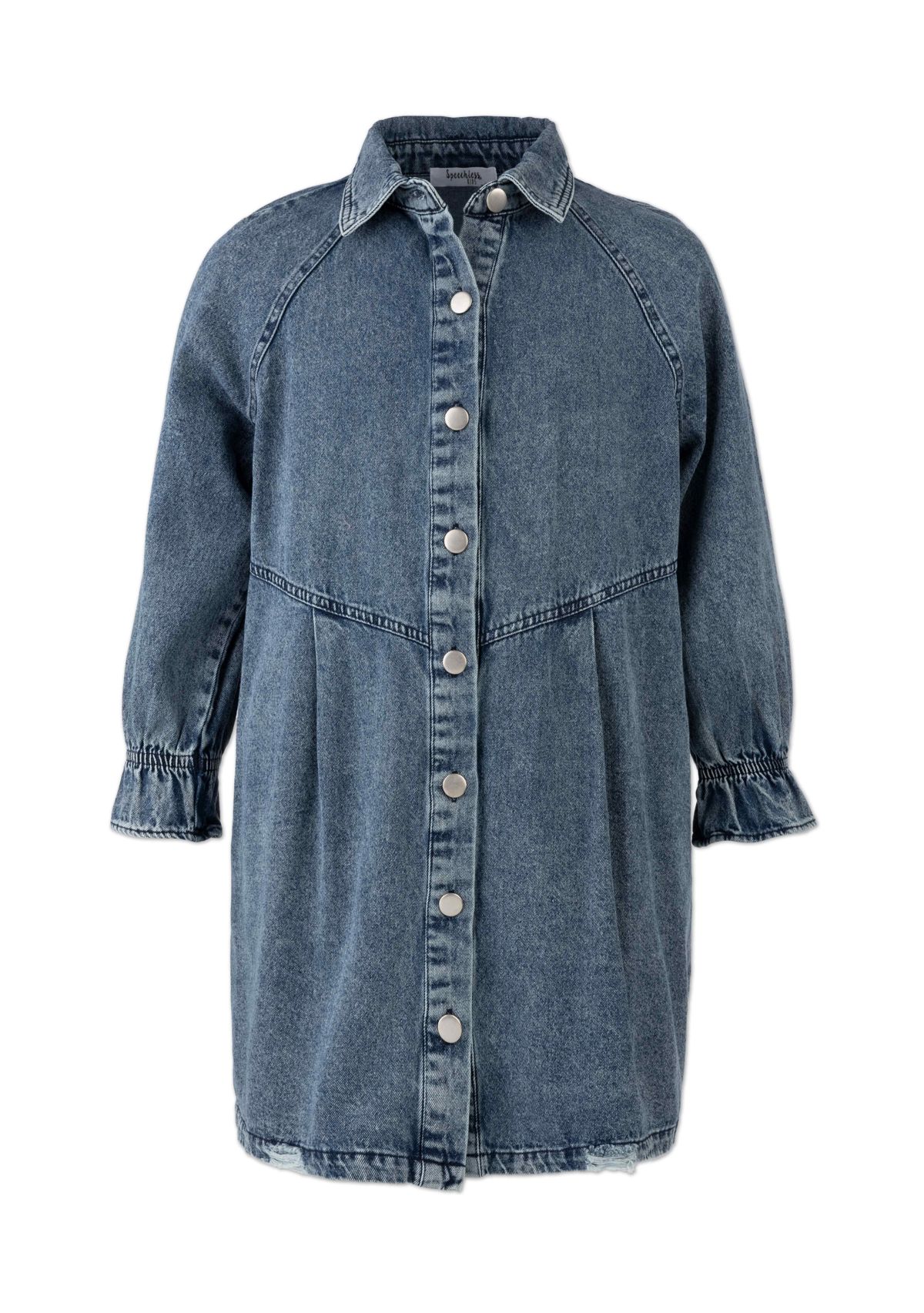 Girls 7-16 Long Sleeve Denim Dress