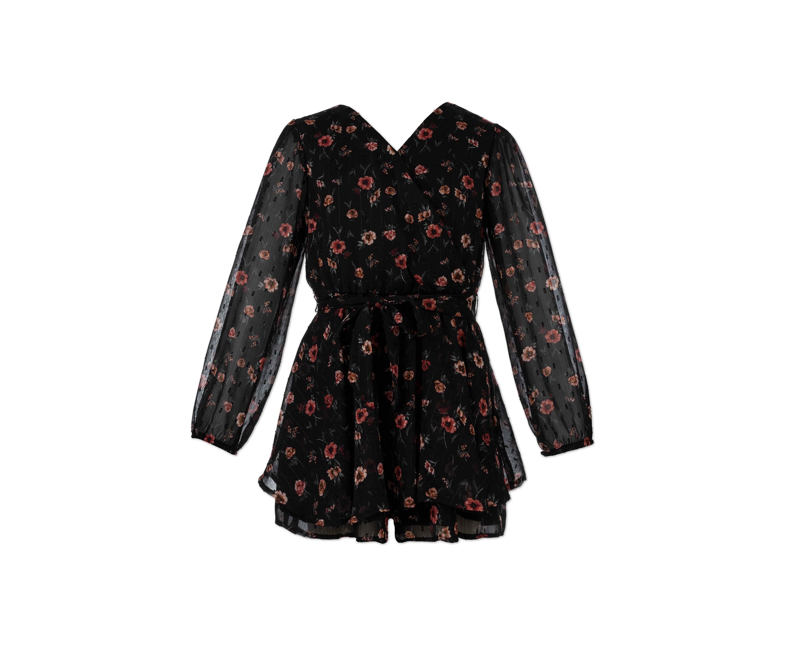 Girls 7-16 Floral Printed Romper