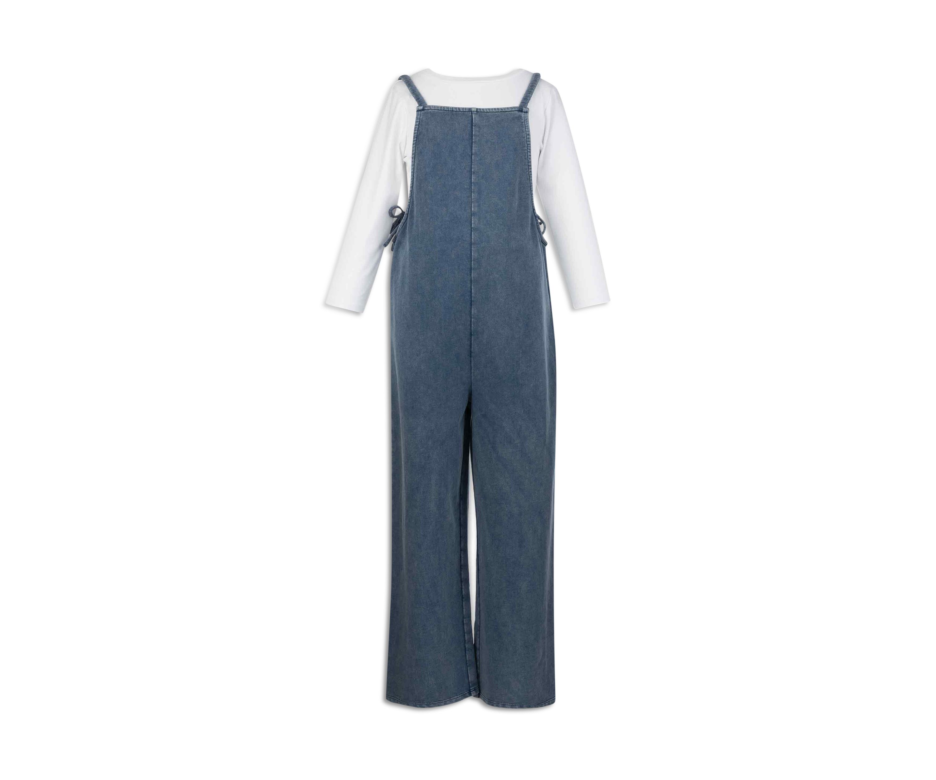 Girls 7-16 Jumpsuit with Long Sleeve T-Shirt