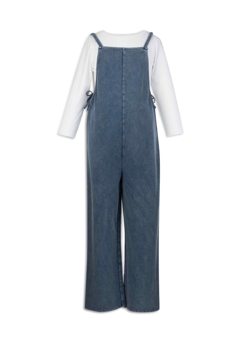 Girls 7-16 Jumpsuit with Long Sleeve T-Shirt