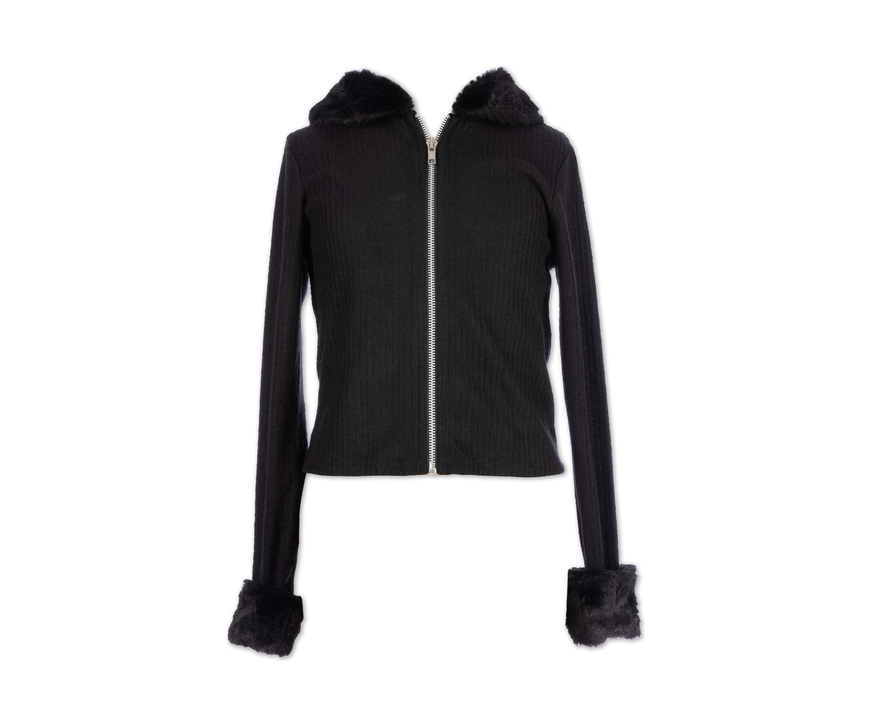 Girls 7-16 Fleece Cuff Zip Top