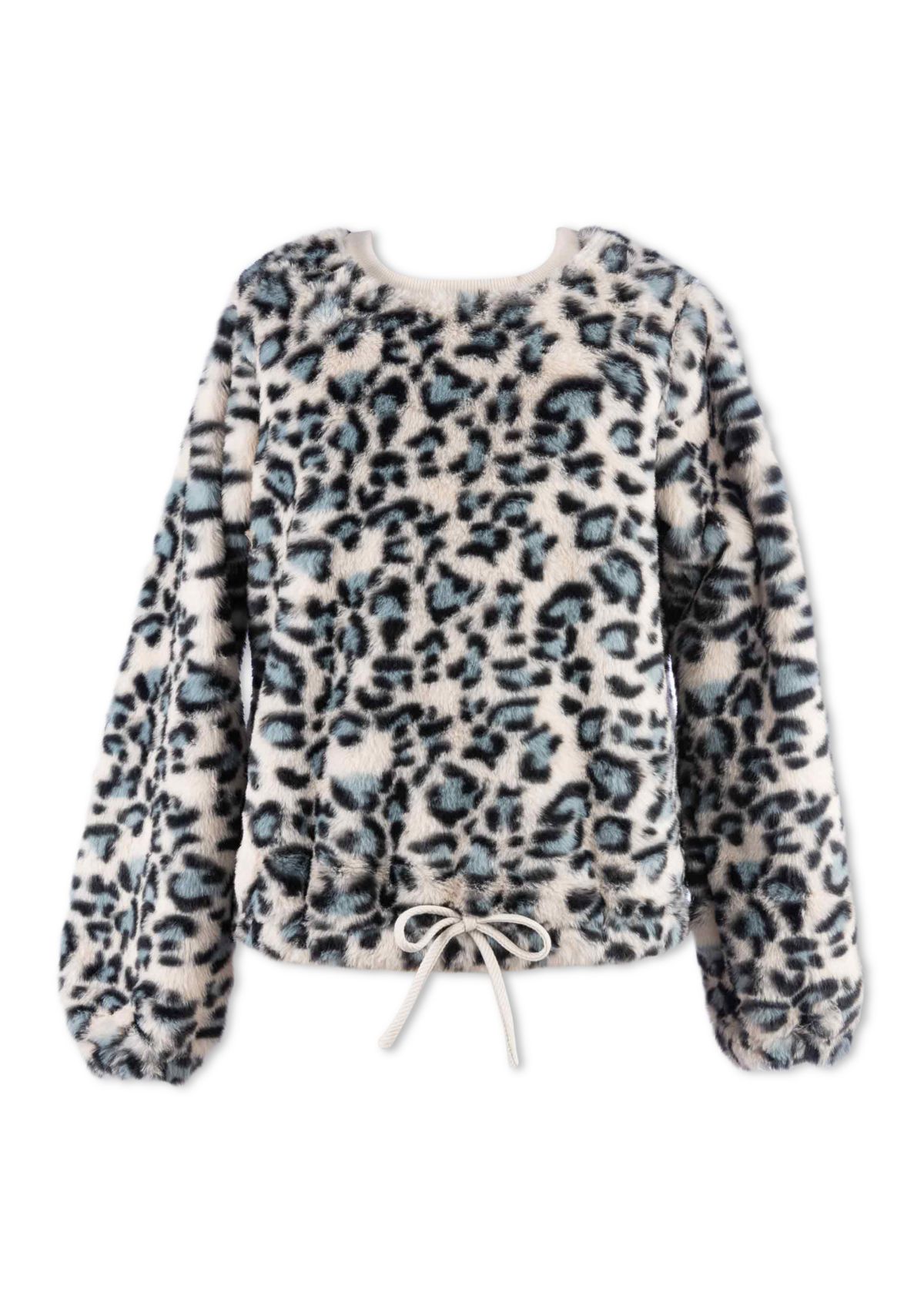 Girls 7-16 Animal Print Sherpa Pullover