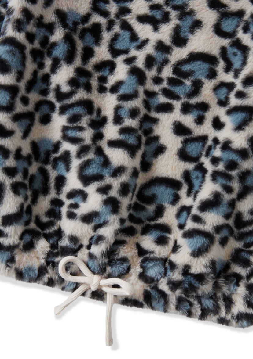 Girls 7-16 Animal Print Sherpa Pullover