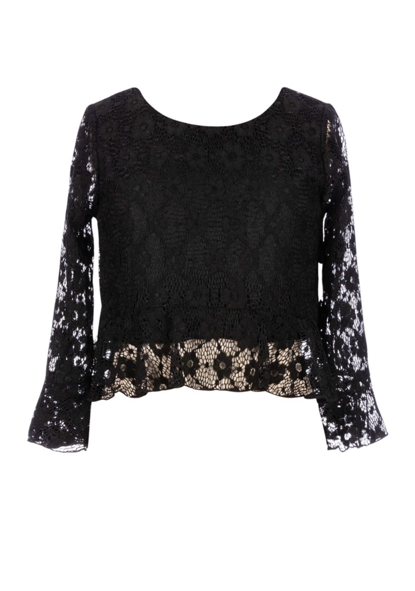 Girls 7-16 Lace Top