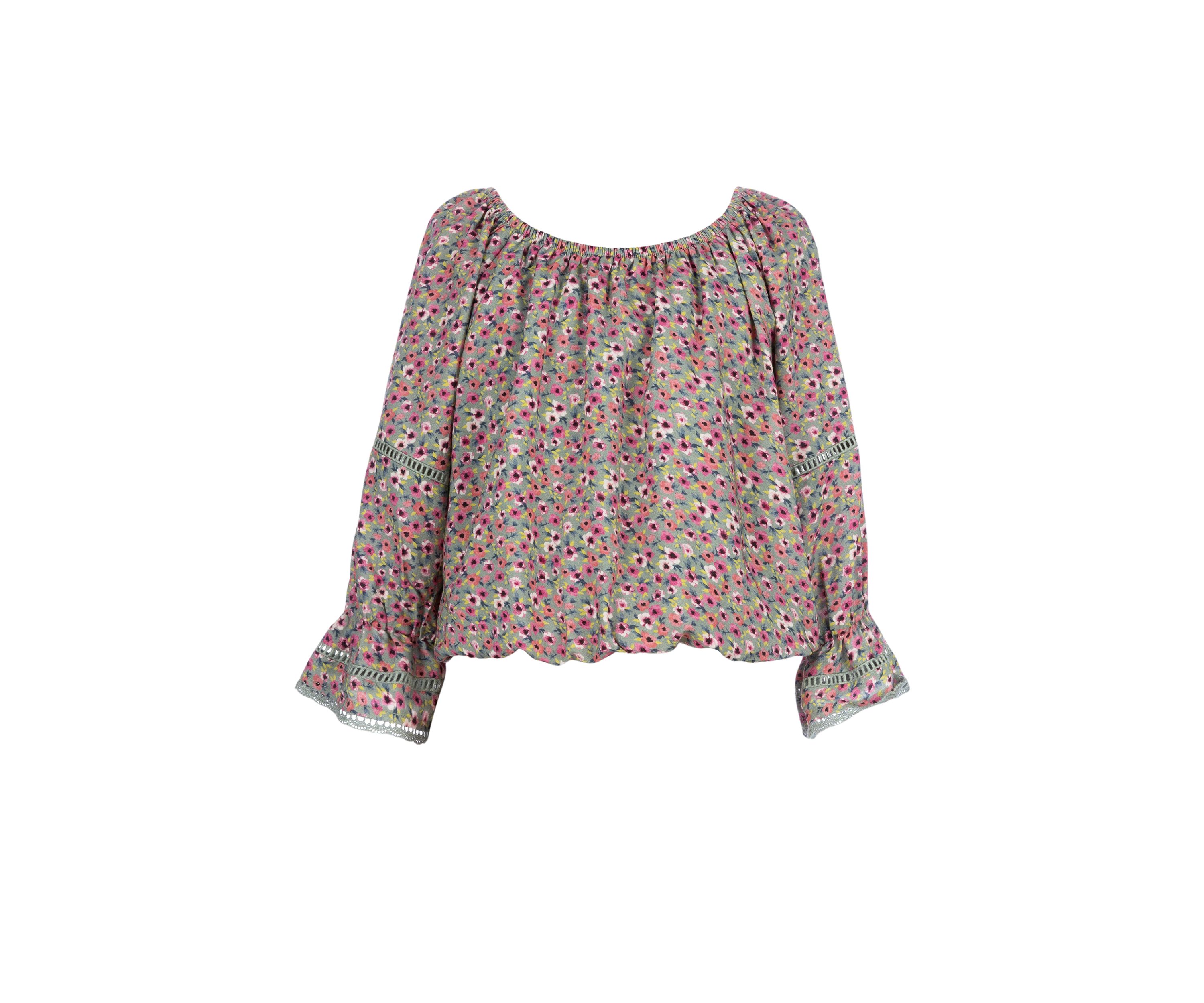 Girls 7-16 Floral Printed Top